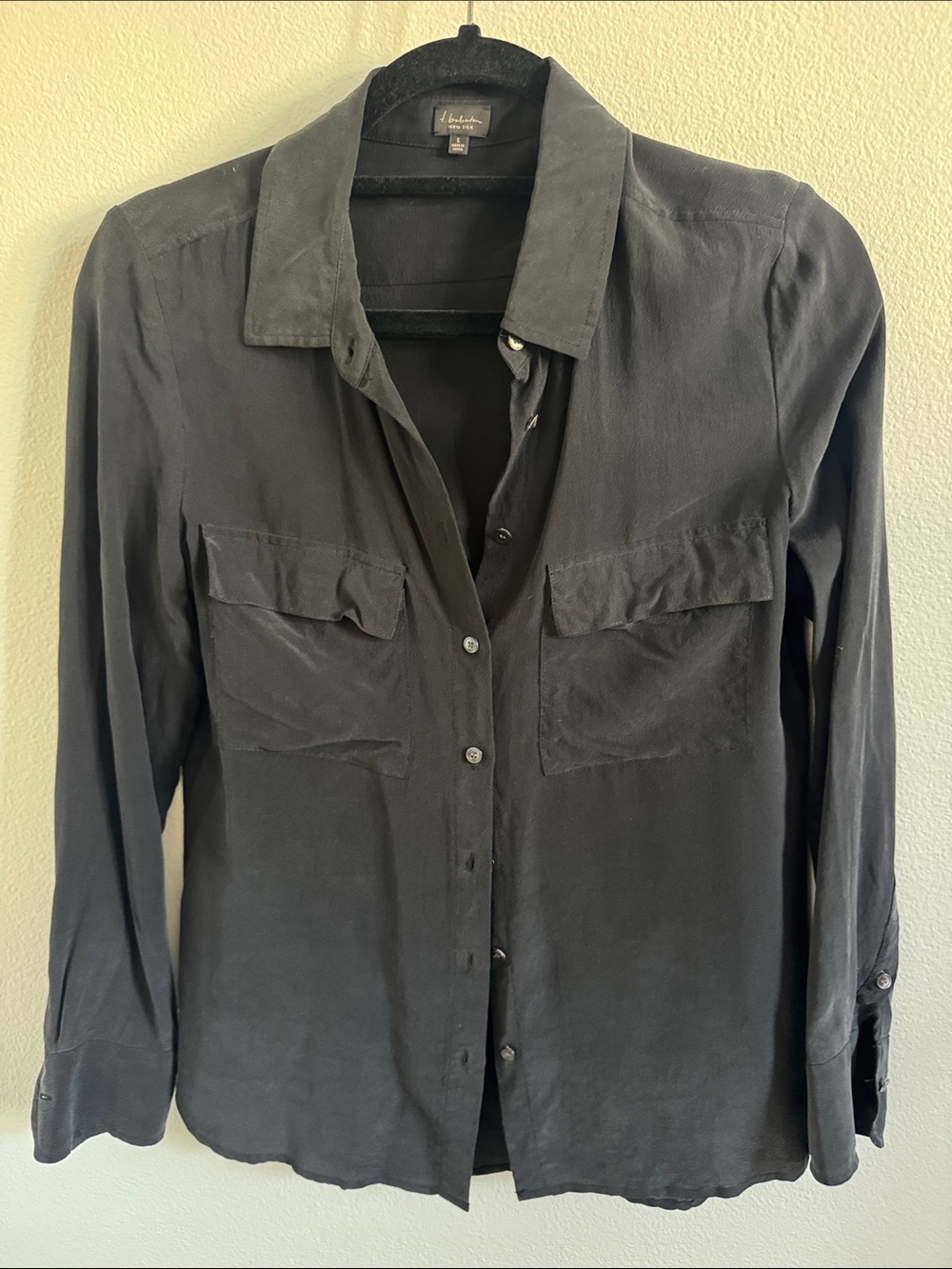 Babaton 💯 silk Black Button-Down